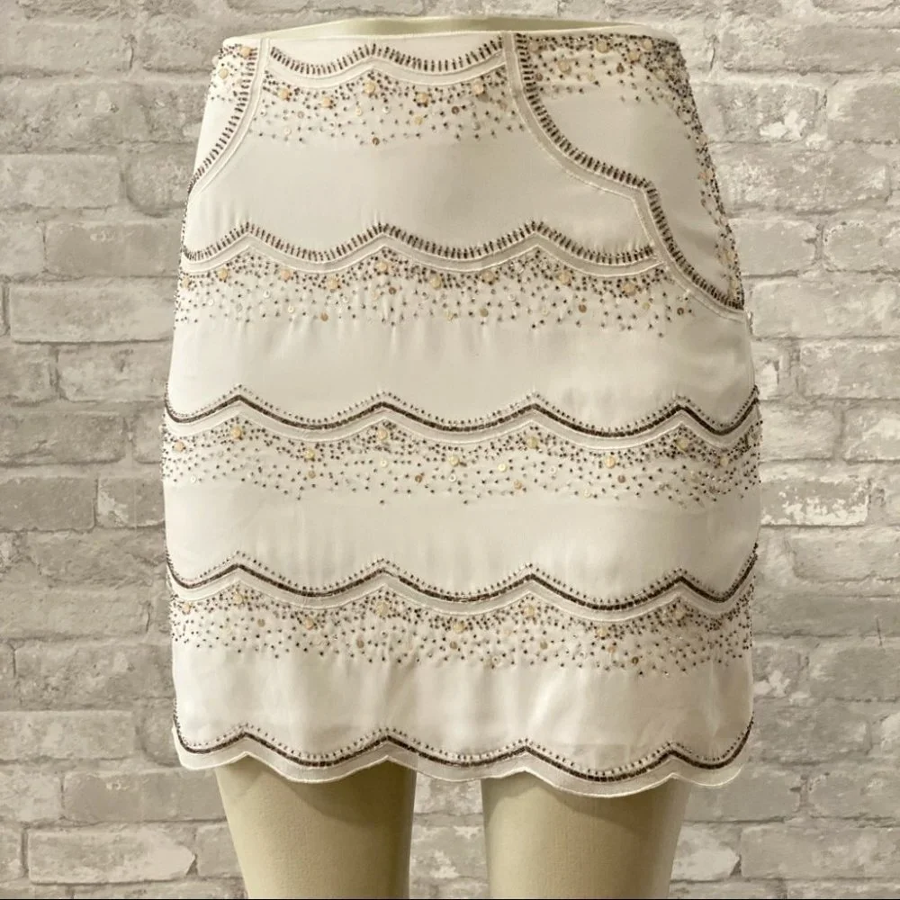 NWOT Club Monaco Embellished Mini Skirt - Picture 9 of 9